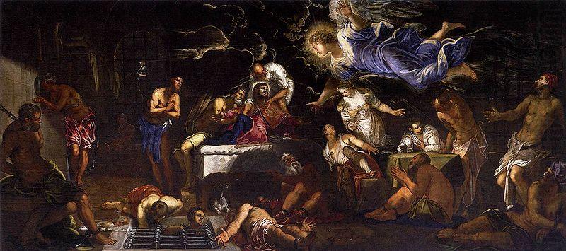 St Roch in Prison Visited by an Angel, Jacopo Tintoretto